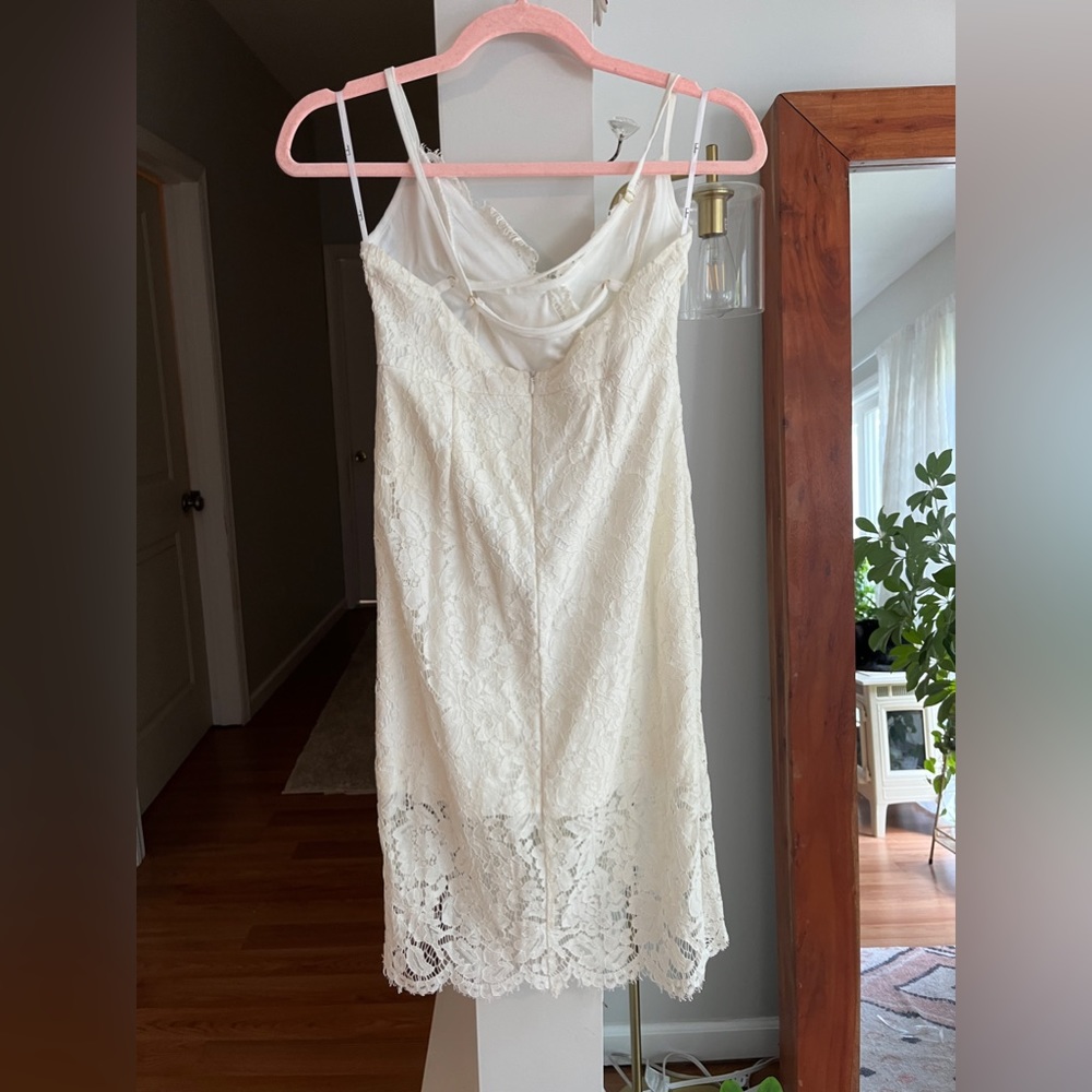 Lulu's White Lace Mini Dress - Picture 7 of 9